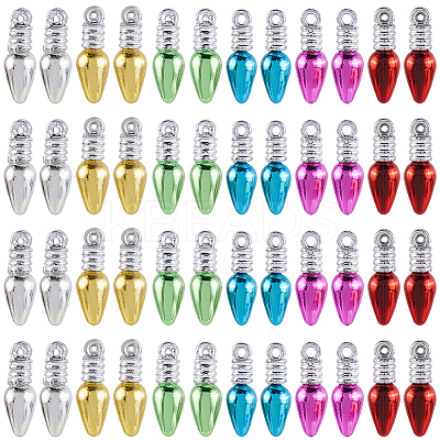 120Pcs 6 Colors Plastic Pendants FIND-SC0010-90B-1