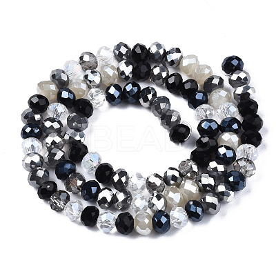 Electroplate Glass Beads Strands X-EGLA-N002-12A-1