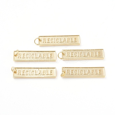 Brass Pendants ZIRC-I043-23G-1