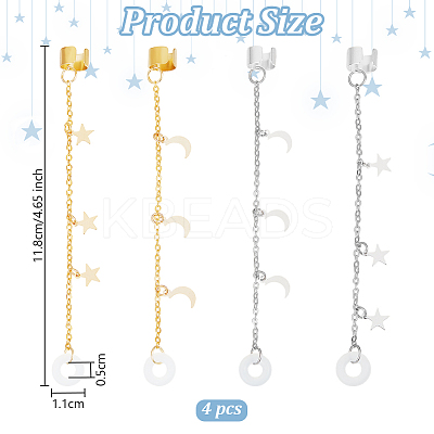 Silicone & Brass Earphone Chains HJEW-OC00027-1