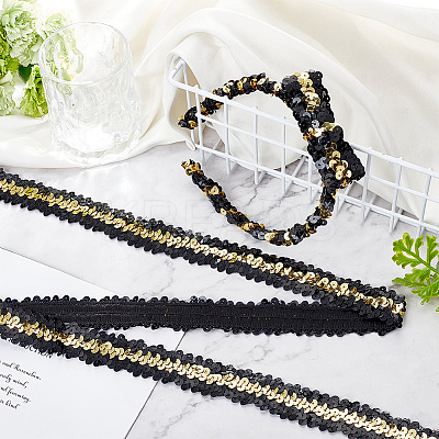 Sparkle Plastic Paillette Elastic Beads OCOR-WH0047-80-1