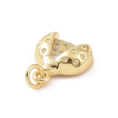 Brass Micro Pave Cubic Zirconia Charms X-KK-C012-44G-1