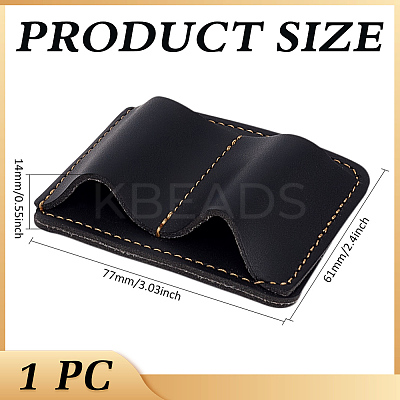 1Pc Imitation Leather Loss-Proof Portable Pen Holder AJEW-MA0001-12B-1