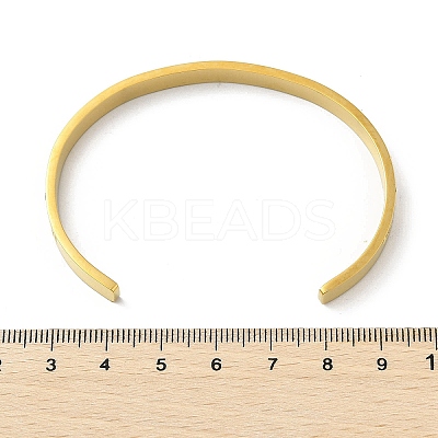 304 Stainless Steel Cuff Bangles BJEW-P348-02B-G-1