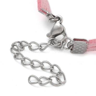 Faux Suede Double Cord Bracelet Making LS-STAS-M084-10P-01-1