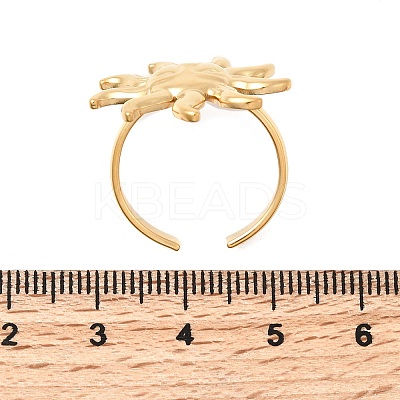 304 Stainless Steel Cuff Rings for Women RJEW-B137-02G-02-1