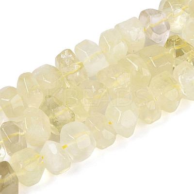Natural Lemon Quartz(Heated) Beads Strands G-N347-17A-06-1