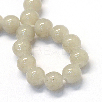 Baking Paint Imitation Jade Glass Round Bead Strands DGLA-Q021-10mm-43-1
