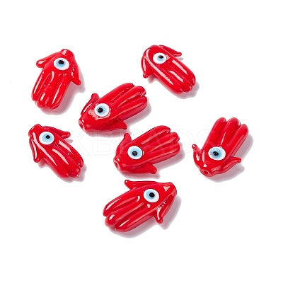 Handmade Evil Eye Lampwork Beads LAMP-F025-04D-1