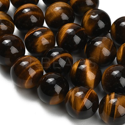 Natural Tiger Eye Beads Strands G-C293-A01-16mm-1