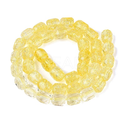 Transparent Crackle Glass Beads Strands GLAA-Q108-04A-12-1