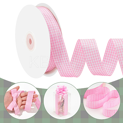 50 Yards Polyester Tartan Ribbons OCOR-WH0093-28A-1