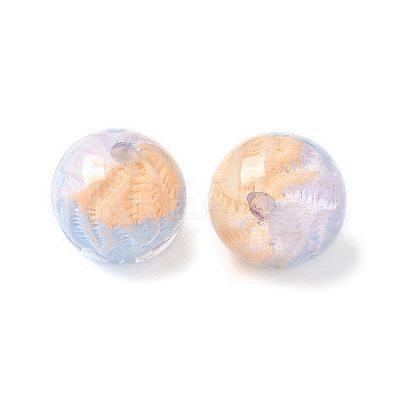 Two Tone Transparent Acrylic Beads OACR-D304-02L-1