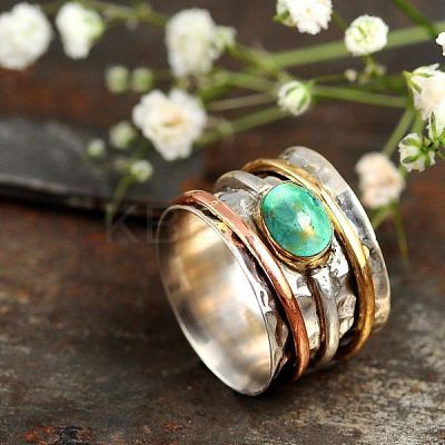 Retro Alloy Turquoise Finger Rings FS-WG5E832-03-1