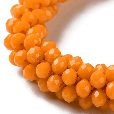 Crochet Glass Beads Braided Stretch Bracelet BJEW-S144-002E-08-1