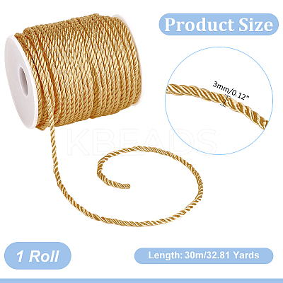 3-Ply Polyester Twisted Cord OCOR-WH0079-88E-1