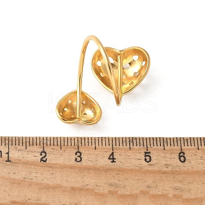 304 Stainless Steel Open Cuff Ring for Women LS-RJEW-Z088-03G-1