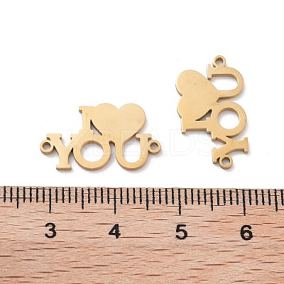 Ion Plating(IP) Tarnish Resistant 304 Stainless Steel Connector Charms STAS-P332-10G-1