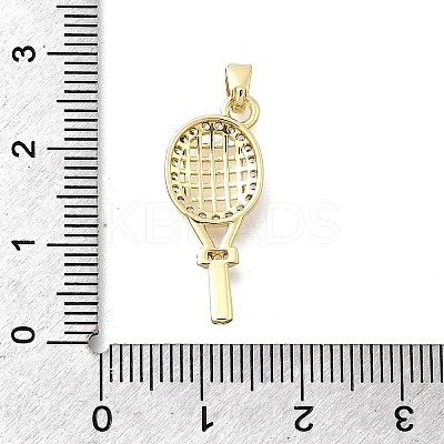 Brass Micro Pave Cubic Zirconia Pendants KK-P336-21G-1