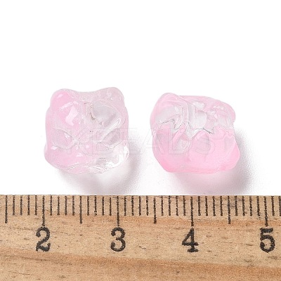 Baking Paint Transparent Glass Beads GLAA-C035-01F-1