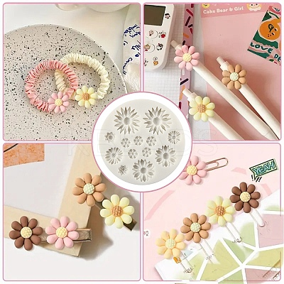Sunflower Food Grade Silicone Molds DIY-YWC0006-05-1