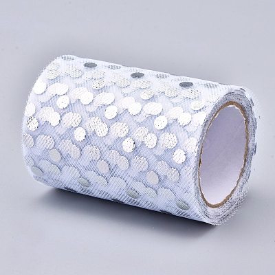 Glitter Sequin Deco Mesh Ribbons OCOR-K004-E-1