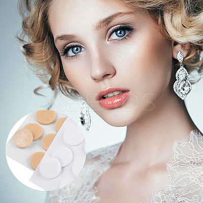 320Pcs 2 Colors EVA Flat Round Invisible Earring Ear Support FIND-SC0001-91-1