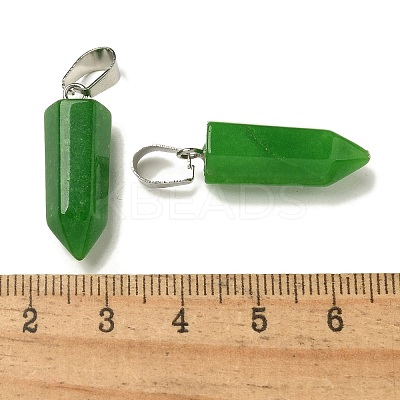 Dyed Natural White Jade Pendants G-Z067-07P-22-1
