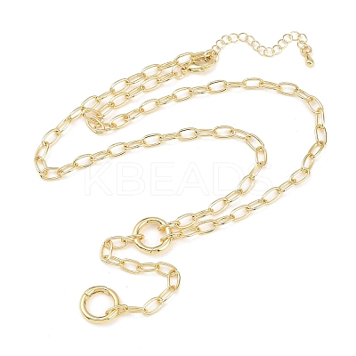 Brass Cable Chain Y Lariat Necklaces NJEW-H087-06C-G-1
