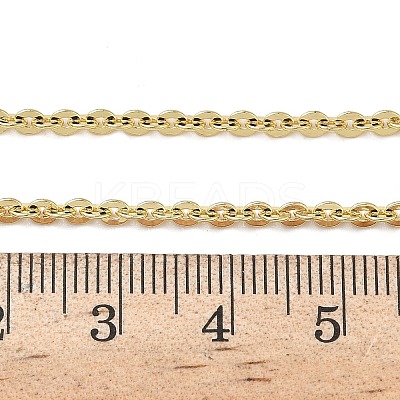 2.5MM Brass Boston Link Chain Necklaces NJEW-P339-05G-1