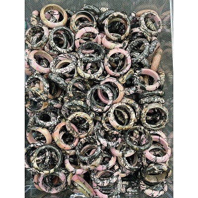Natural Rhodonite Finger Rings WG8089A-16-1