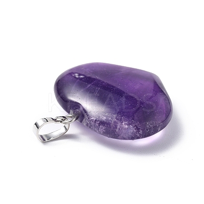 Natural Amethyst Pendants G-G956-D06-1