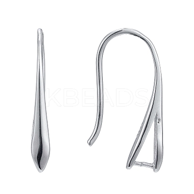 Anti-Tarnish Rhodium Plated 925 Sterling Silver Earring Hooks STER-K168-116P-1