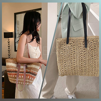 8Pcs 4 Colors Imitation Leather Bag Handles FIND-BBC0004-50-1