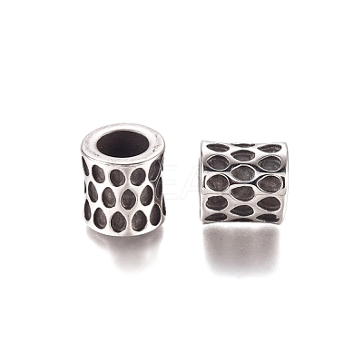 304 Stainless Steel European Beads STAS-D175-15AS-1