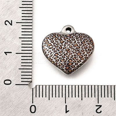 Printed 304 Stainless Steel Pendants STAS-K252-08P-1