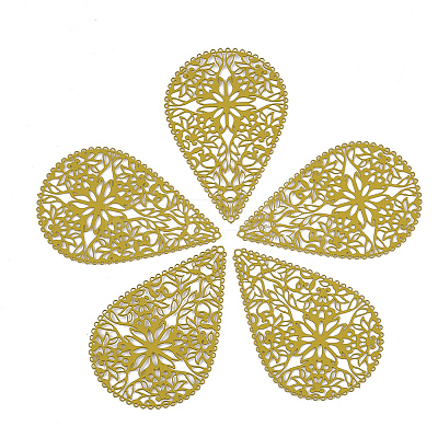 430 Stainless Steel Filigree Pendants LS-X-STAS-S108-15E-1