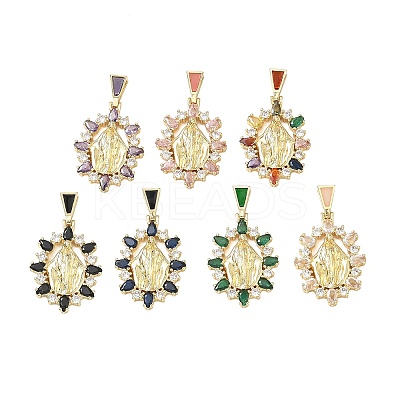 Religion Brass Pave Cubic Zirconia Pendants CU-CBA83A6-01D-G-1