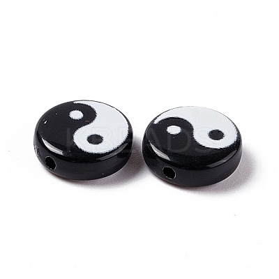 Opaque Acrylic Beads X-SACR-E008-02B-02-1