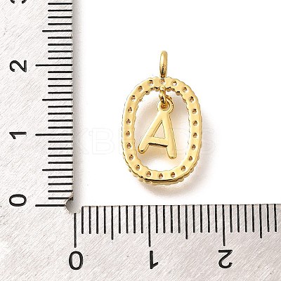 Brass Micro Pave Cubic Zirconia Pendants ZIRC-P123-01G-A01-1