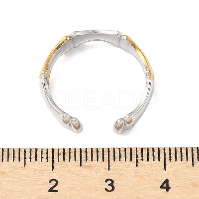 Bamboo Joint 304 Stainless Steel Cuff Rings RJEW-S626-06GP-A-1