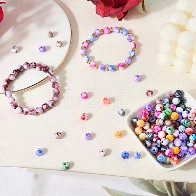 550Pcs 11 Colors Opaque Acrylic Beads SACR-PA0001-05-1