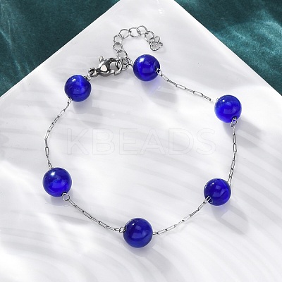 304 Stainless Steel Cable Chain Bracelets BJEW-C094-01P-02-1