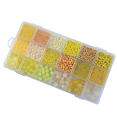 DIY 18 Style Resin & Acrylic Beads Jewelry Making Finding Kit DIY-NB0012-04A-1