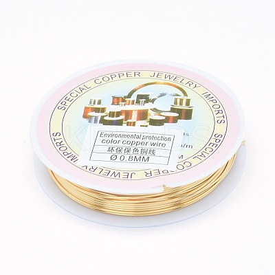 Eco-Friendly Copper Jewelry Wire CWIR-P001-01-0.8mm-1