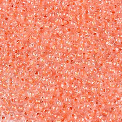 6/0 Transparent Inside Colours Glass Seed Round Beads SEED-N006-004J-1