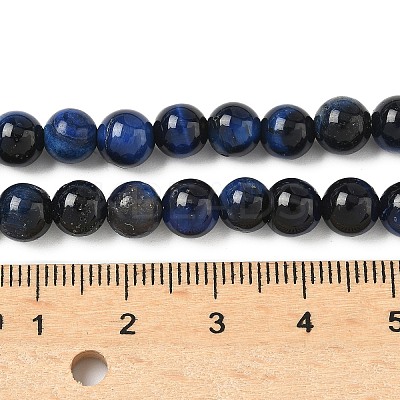 Grade B Natural Tiger Eye Beads Strands G-F591-18-6mm-01-1