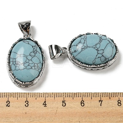 Synthetic Turquoise Pendants G-Z050-06C-1