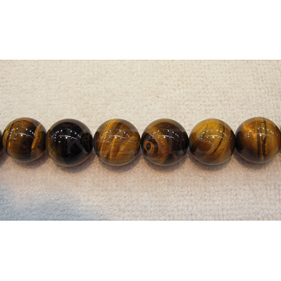 Round Tiger Eye Beads Strands X-Z0RQT014-1