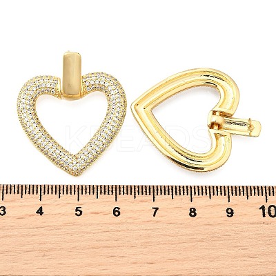 Brass Micro Pave Clear Cubic Zirconia Stud Earrings EJEW-C147-01B-G-1